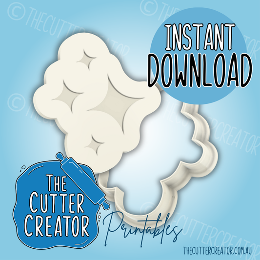 Magic Stars - Cookie Cutter STL File (Layered Stamp)