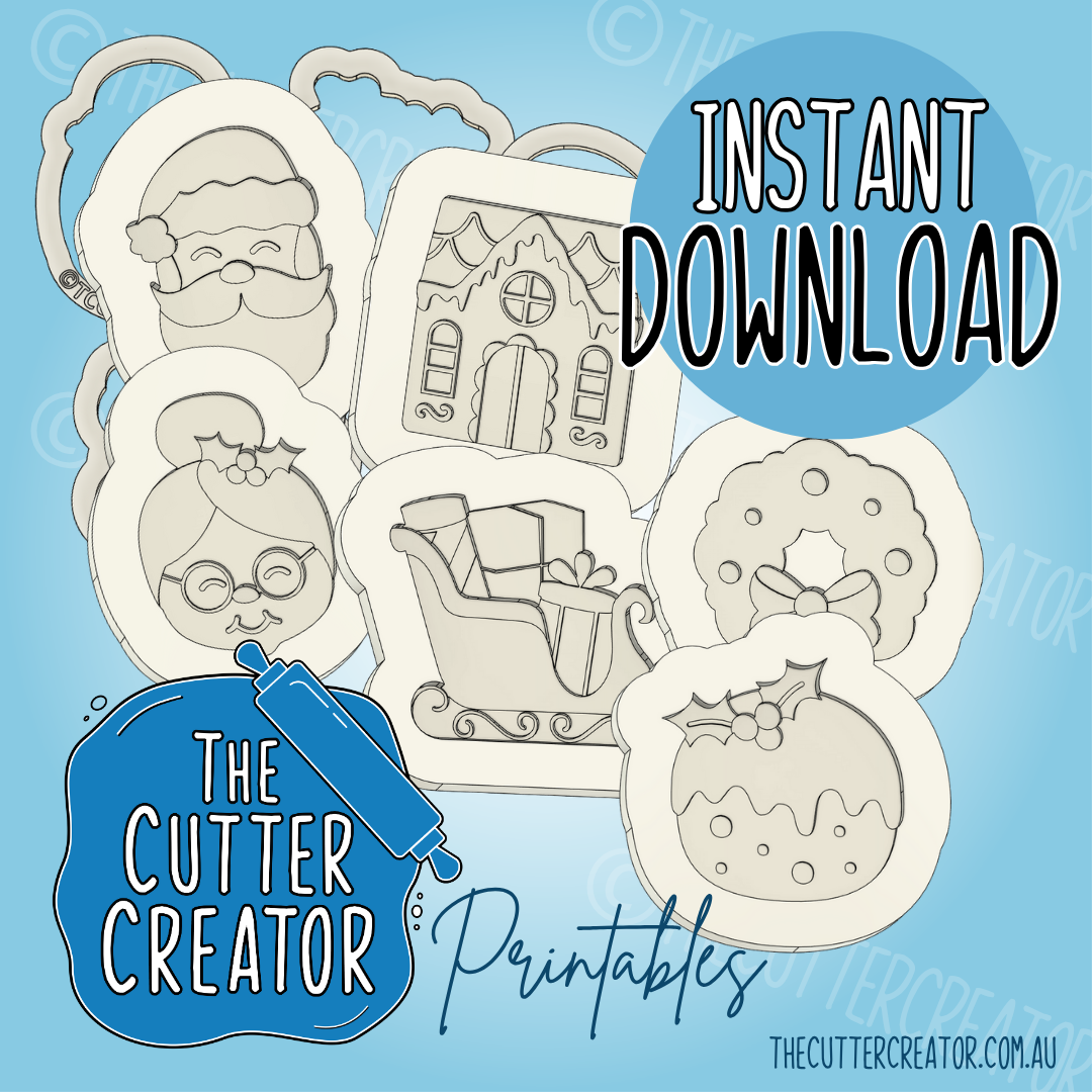 Christmas Minis 2 (Layered Stamps) - Cookie Cutter STL File Bundle