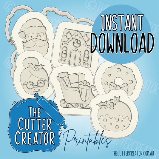 Christmas Minis 2 (Layered Stamps) - Cookie Cutter STL File Bundle