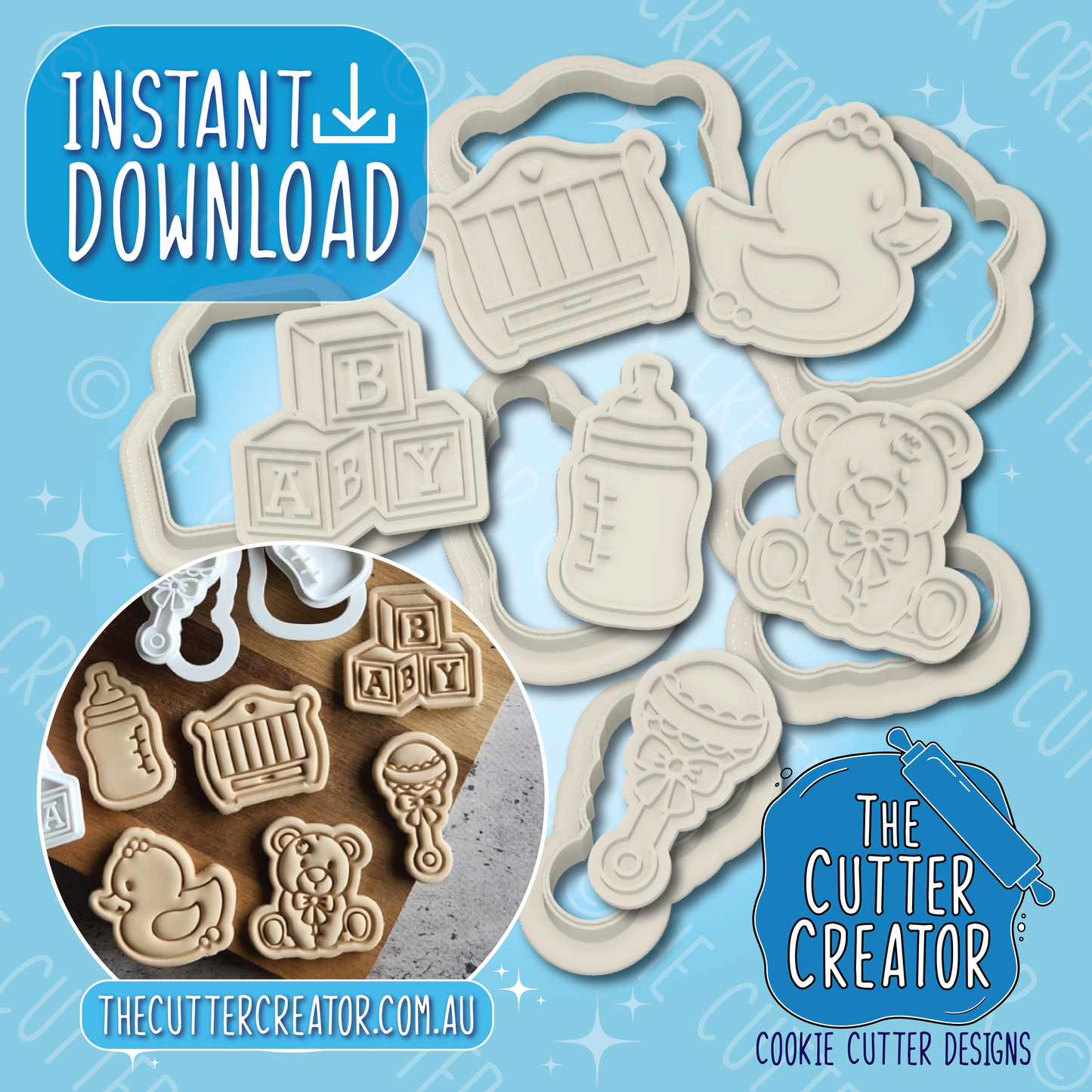 Baby Shower Minis - Cookie Cutter STL File Bundle