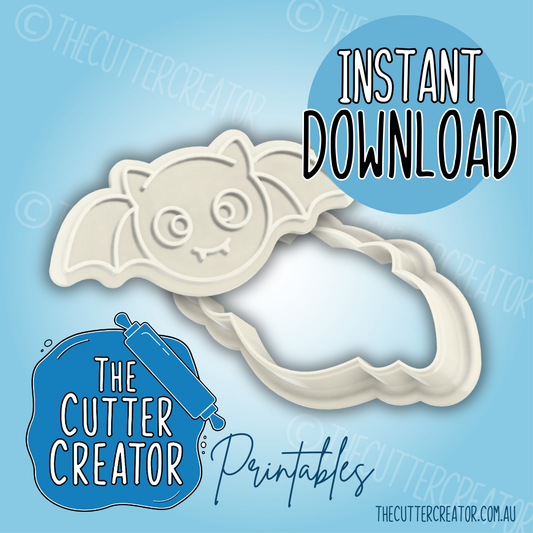 Mini Bat - Cookie Cutter STL File (Impression Stamp)