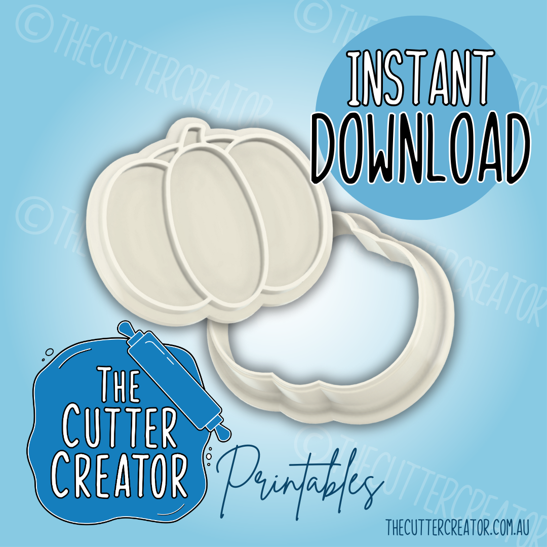 Mini Pumpkin - Cookie Cutter STL File (Impression Stamp)