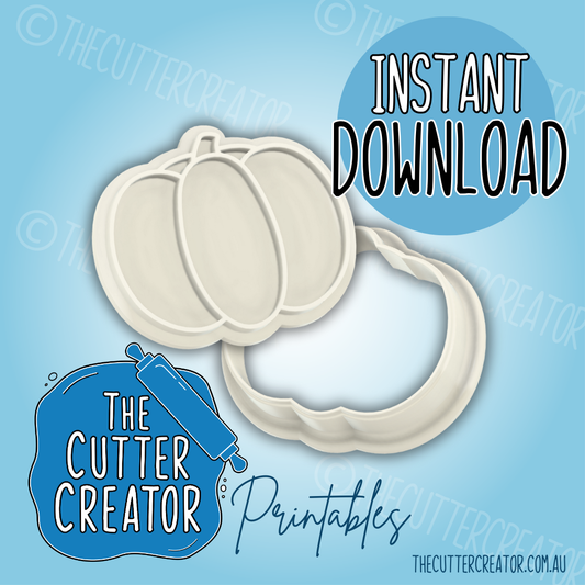 Mini Pumpkin - Cookie Cutter STL File (Impression Stamp)