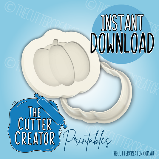 Mini Pumpkin - Cookie Cutter STL File (Layered Stamp)