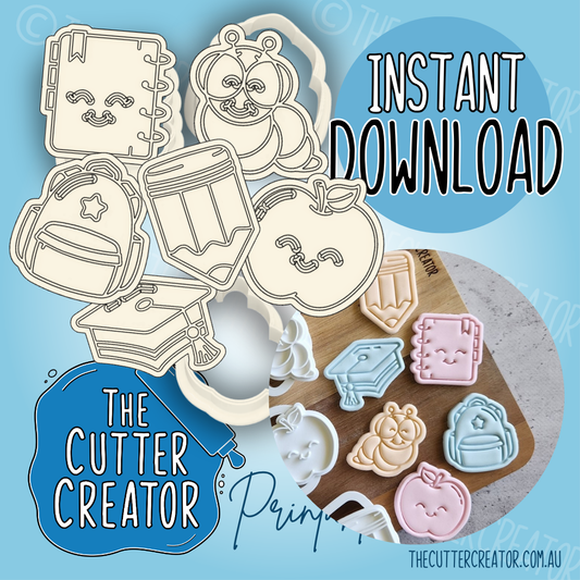 School Teacher Minis (Impression Stamps) - Cookie Cutter STL File Bundle