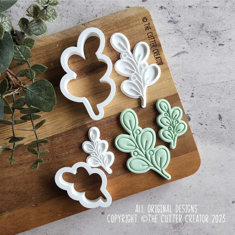 Leafy Stem Cutter & Stamp - Impression