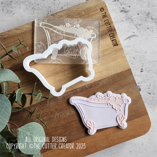 Bubble Bath Cutter & Stamp - Raised