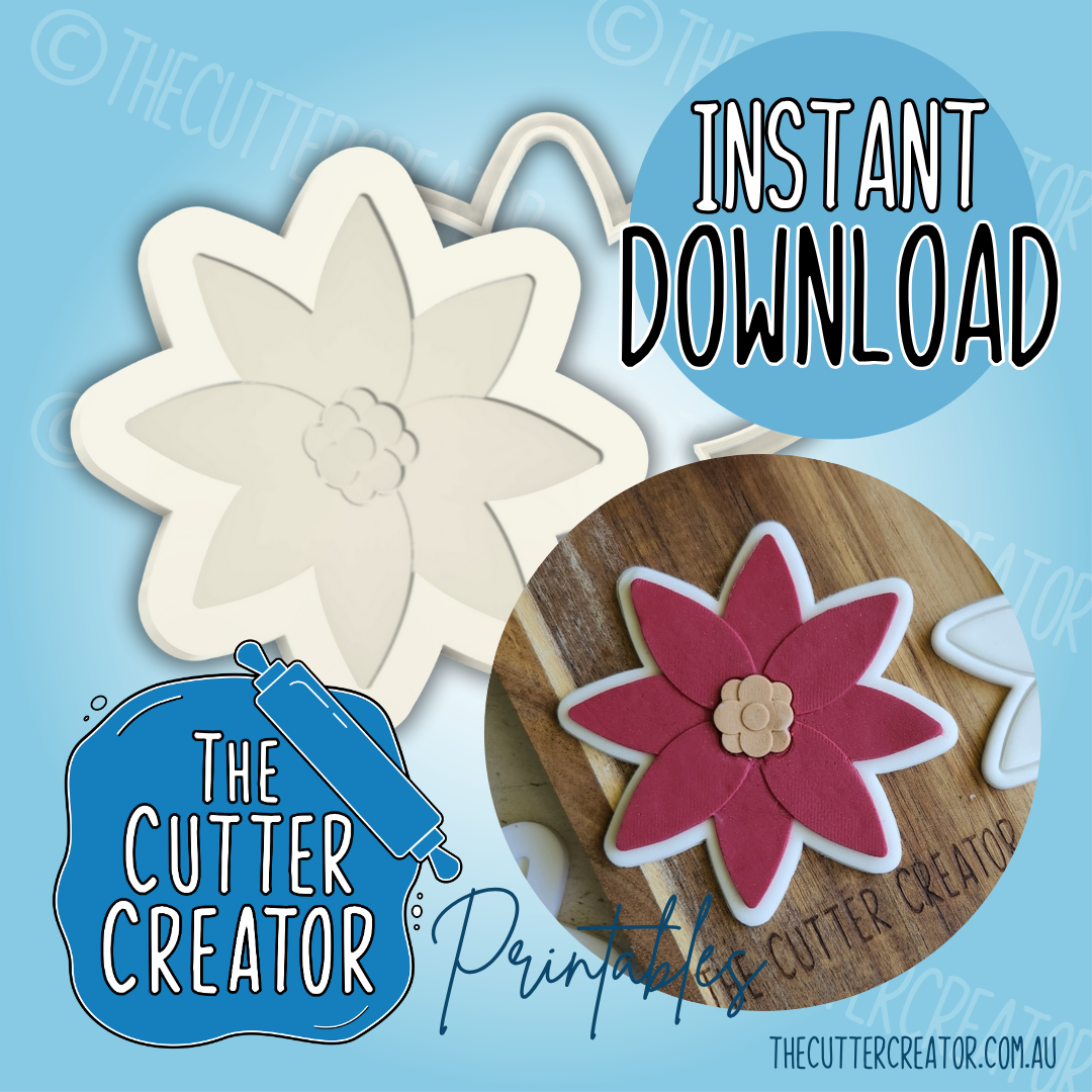 Poinsettia - Cookie Cutter STL File