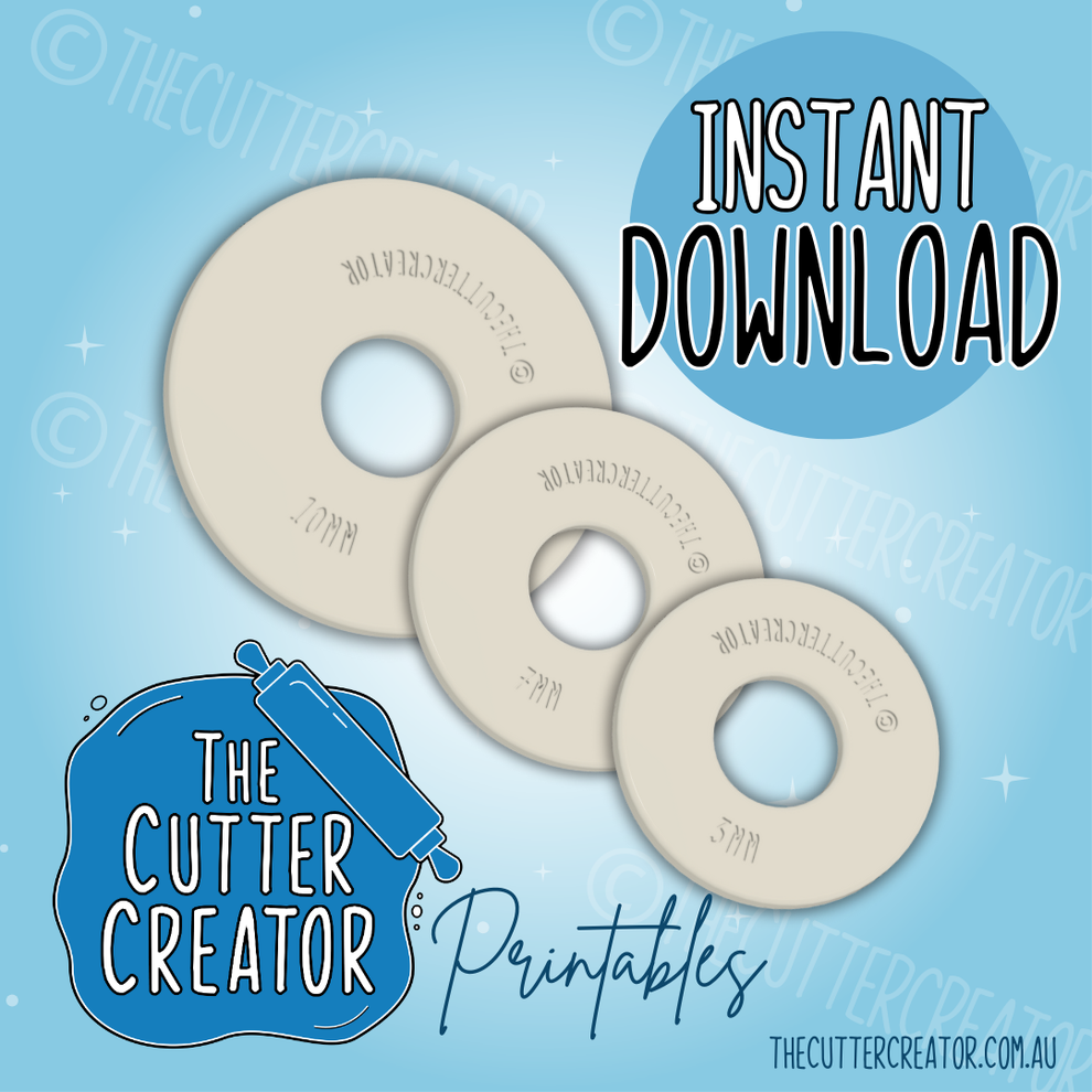 Rolling Pin Guides (8 Sizes) - Cookie Cutter STL File – The Cutter Creator