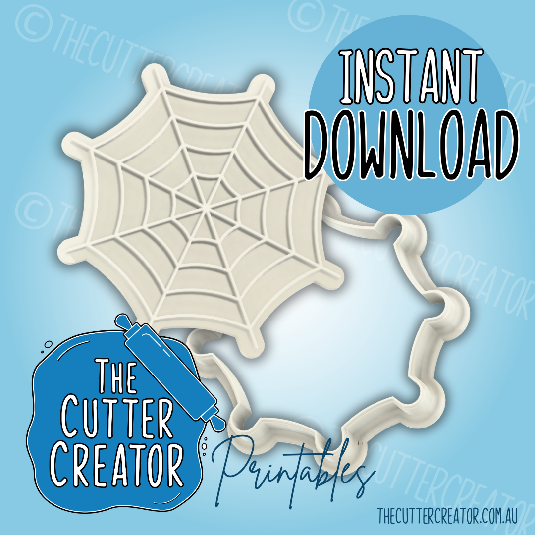 Spider Web - Cookie Cutter STL File (Impression Stamp)