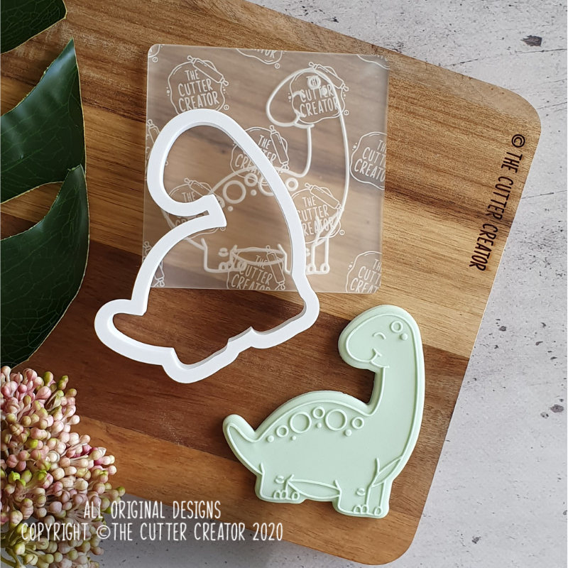 Brontosaurus Cutter & Stamp - Raised