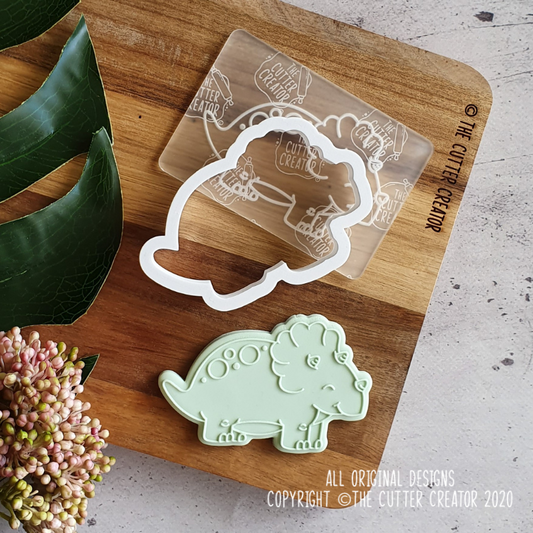 Triceratops Cutter & Stamp - Raised